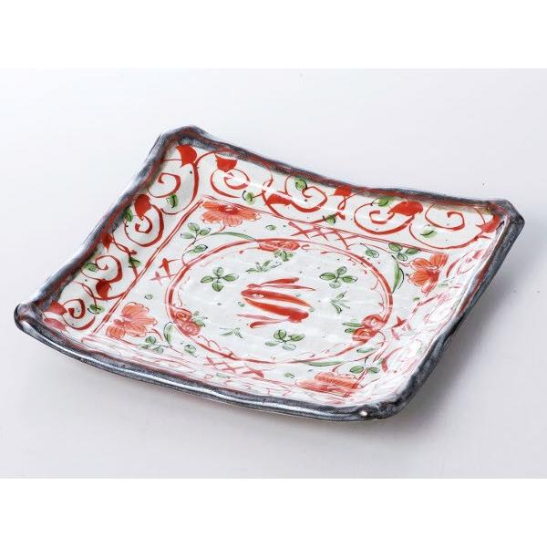 美濃焼和食器ギフト　花赤絵 正角皿 | BLOOM（アクセサリー） | 01