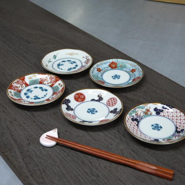 小皿 染錦古伊万里 小皿揃 12cm 美濃焼 小皿 醤油皿 風花 花凛 | 