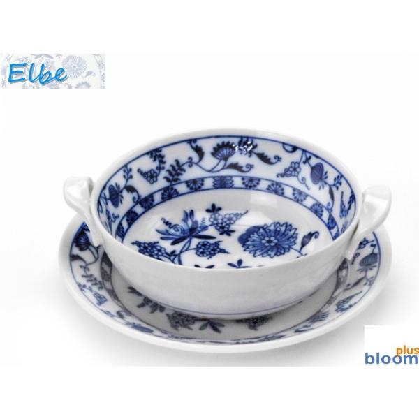 美濃焼洋食器 エルベ手付スープ碗皿１客13.5x5cm【elbe,Bowl】 | BLOOM（アクセサリー）