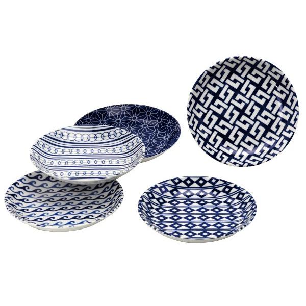 藍小紋　和皿５柄揃 | BLOOM（アクセサリー）