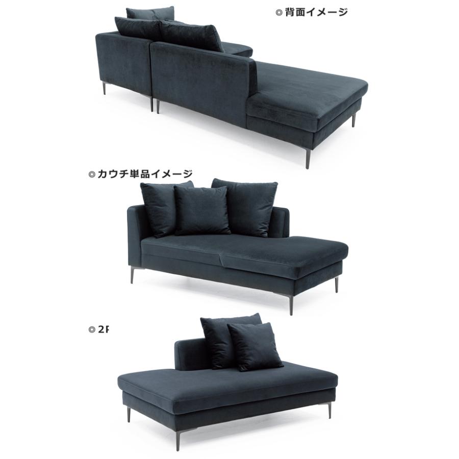 ソファ ソファー カウチソファ L字 3人掛け ファブリック クッション