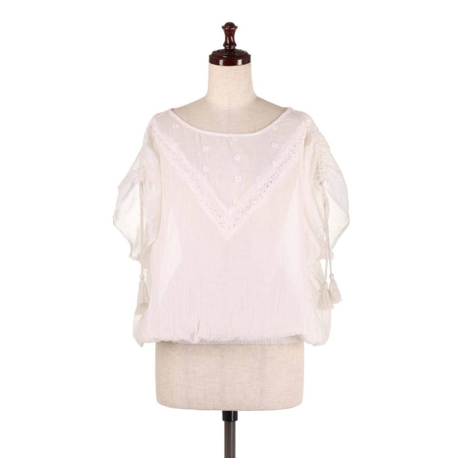 刺繍入りコットンガーゼブラウス Anya Top (Whtie) / by LOVESTITCH