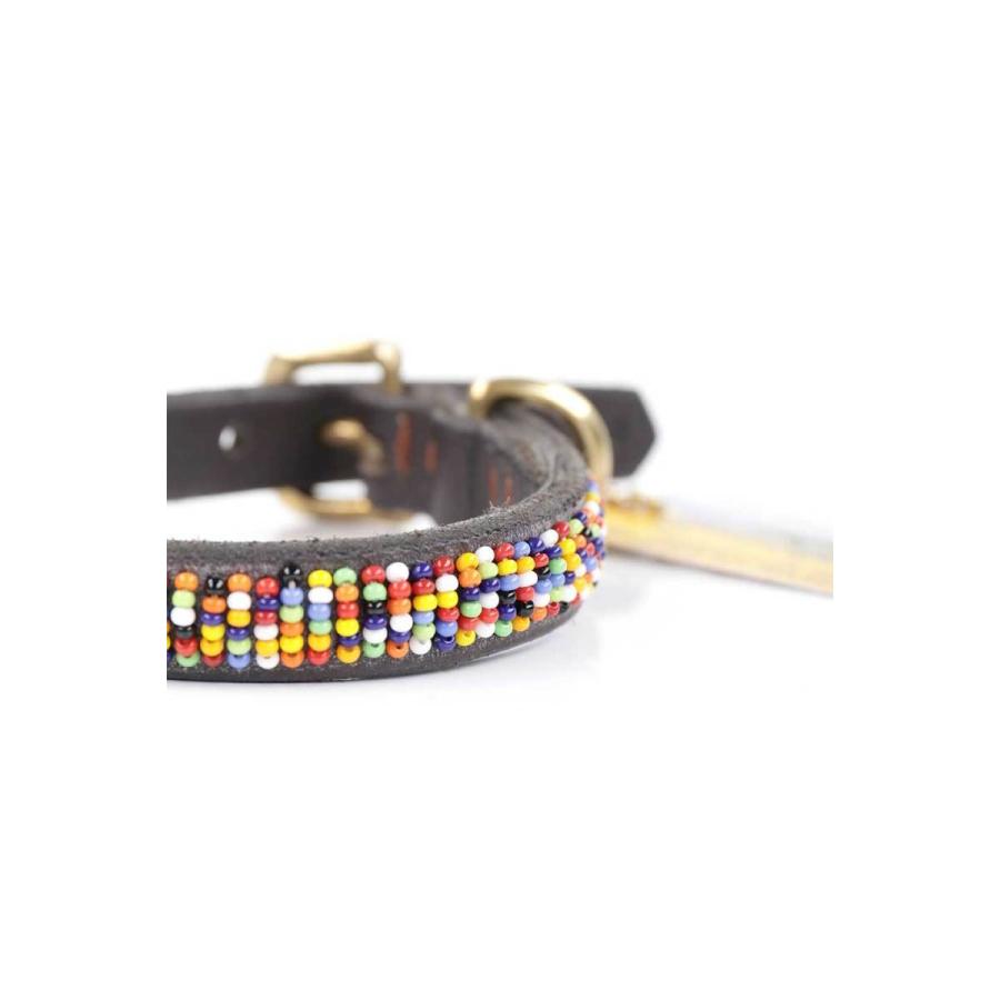 Confetti Beaded Dog Collar 8NAR コンフェッティ・ビーズドッグカラー細 / by THE KENYAN