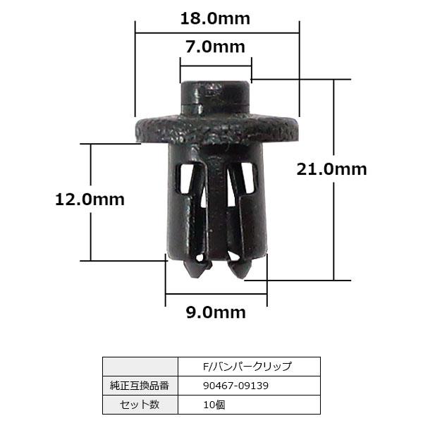 BLOOM F/バンパークリップ フロントバンパークリップ プッシュリベット