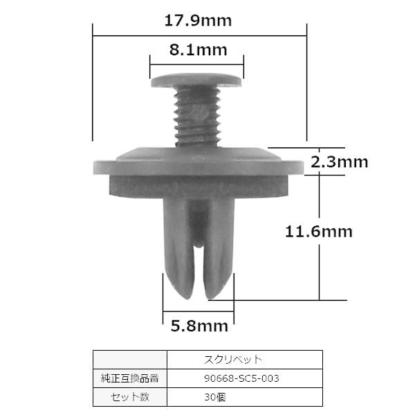 BLOOM スクリベット スクリューリベット バンパークリップ クリップB