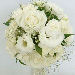 ブライダルブーケ　ホワイト ブライダルブーケ ウエディングブーケ/生花 ブーケ ラウンドブーケ