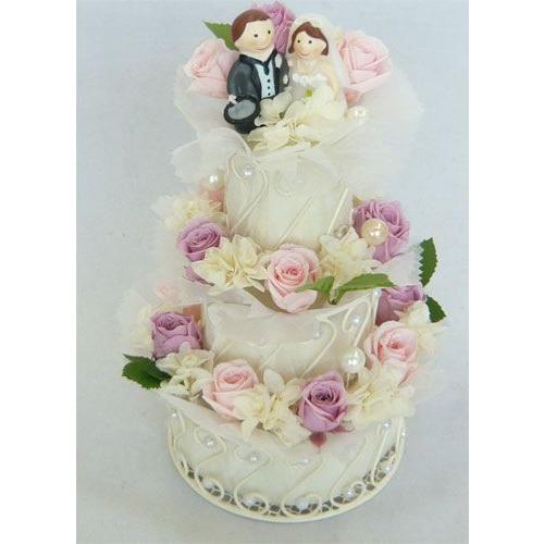 プリザーブドフラワー ピンク ブライダル三段フラワーケーキ Pz405b フラワーギフト ブルーマート 通販 Yahoo ショッピング