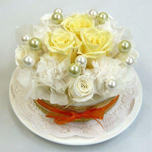 プリザーブドフラワー フラワーケーキ スイートソフトイエローケーキ Pzc23 フラワーギフト ブルーマート 通販 Yahoo ショッピング