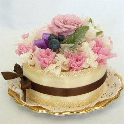 プリザーブドフラワー/ピンクローズ＆フレッシュブルーベリー