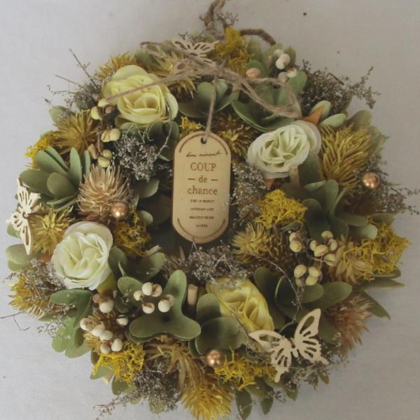 お得なキャンペーンを実施中 リース ドライリース 母の日 ナチュラルドライリース イエロー ホワイト