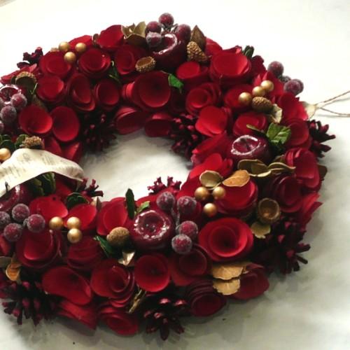 リース ドライフラワーリース ウインター レッド ナチュラル ドライリース L Rs73 フラワーギフト ブルーマート 通販 Yahoo ショッピング