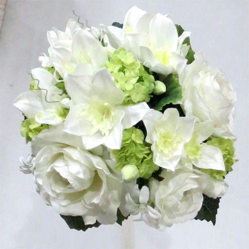 アートフラワー[造花]ブーケ/ユーチャリスラウンドブーケ