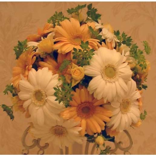 ブライダルブーケ ガーベララウンドブーケ ウェディングブーケ ブルーマート Wdg 02 ガーベラブーケ 花 ガーデニング フラワーギフト