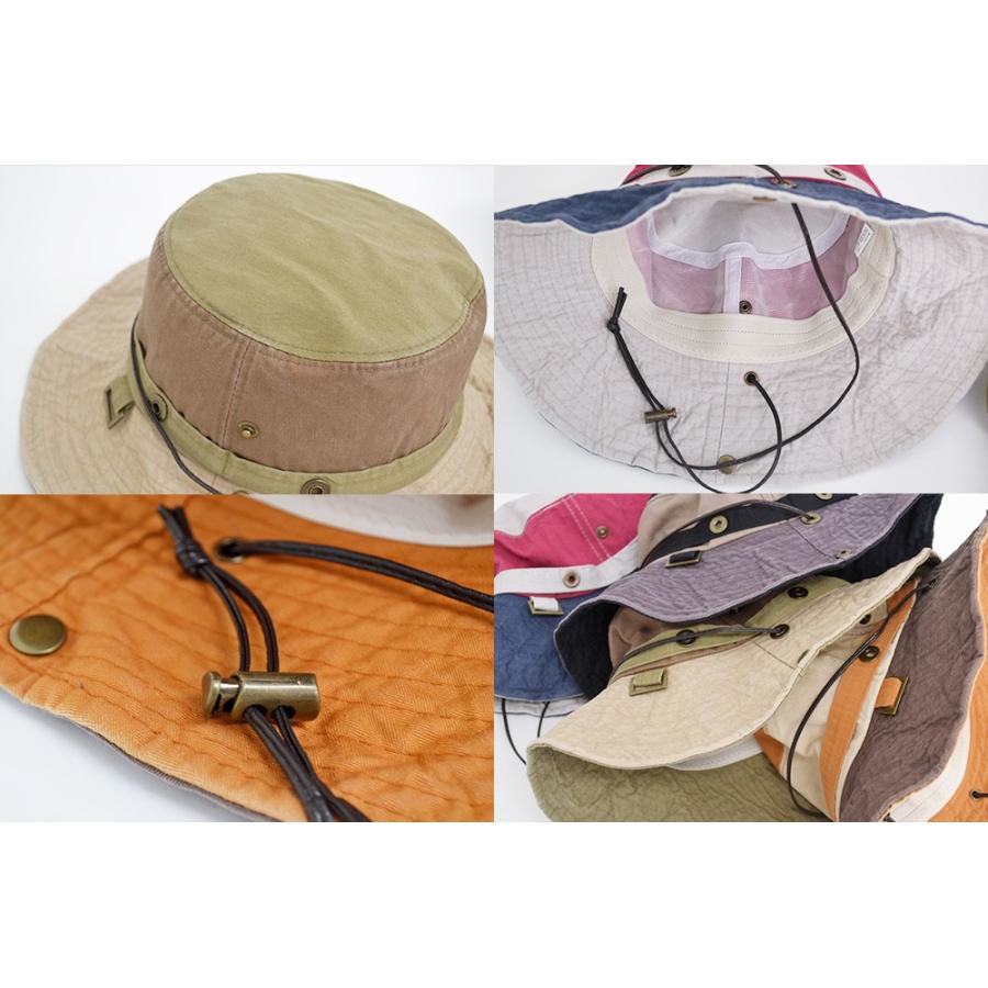 アドベンチャーハット レディース メンズ 【メール便のみ 送料無料 】 帽子 無地 ウォッシュ ジャングル ツバ広 紫外線 日差し 対策 春夏 秋冬 爆買 |  | 11