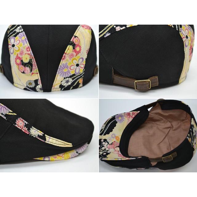 ハンチング メンズ   帽子 和柄 18(ブラック) オリジナル 和風 和 春夏 秋冬 ちょいワル 大人 男性用 |  | 02