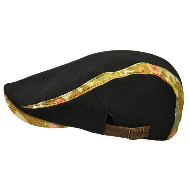 ハンチング メンズ   帽子 和柄 19(ブラック) オリジナル 和風 和 春夏 秋冬 ちょいワル 大人 男性用 |  | 01