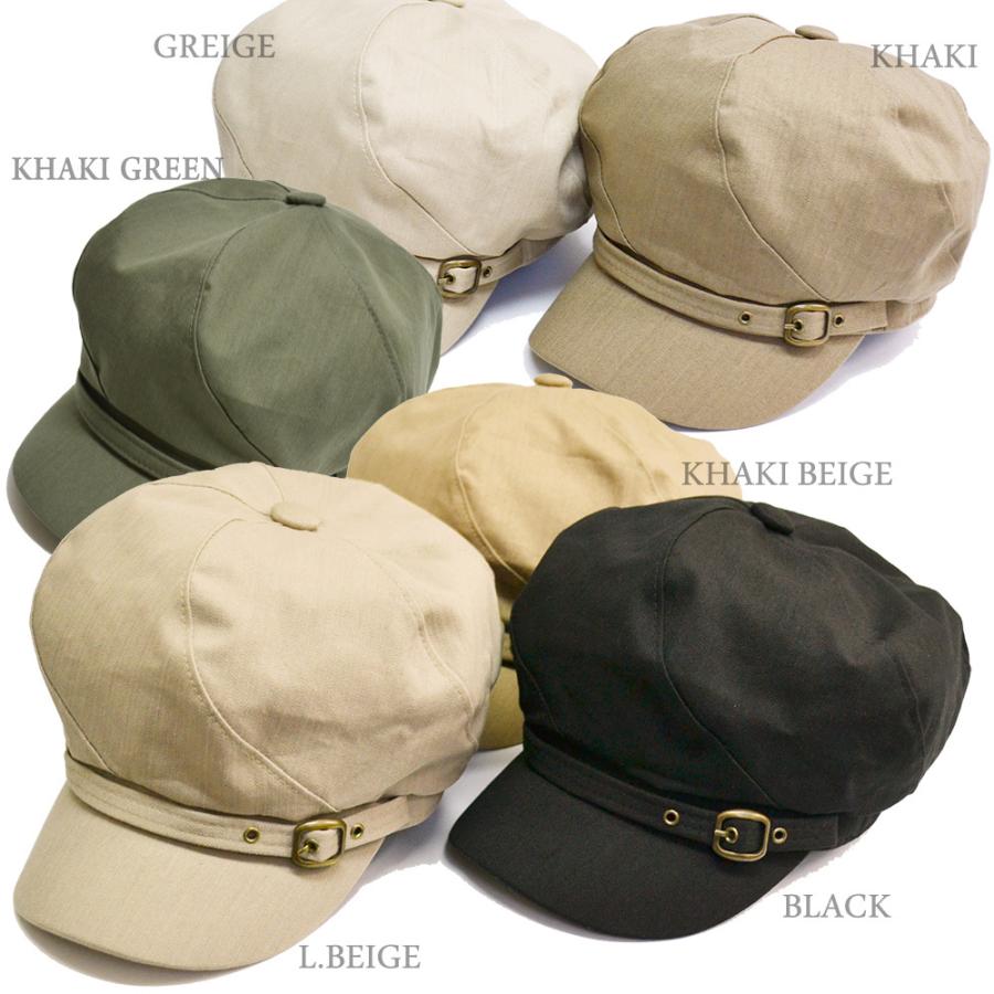 キャスケット レディース    帽子 コットンキャスケット 飾りベルト付き BM 春夏 秋冬 UVカット つば付き |  | 04