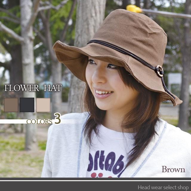 フラワーハット レディース   帽子 丸リングＢＭ 春夏 つば広 エレガント 日よけ | 