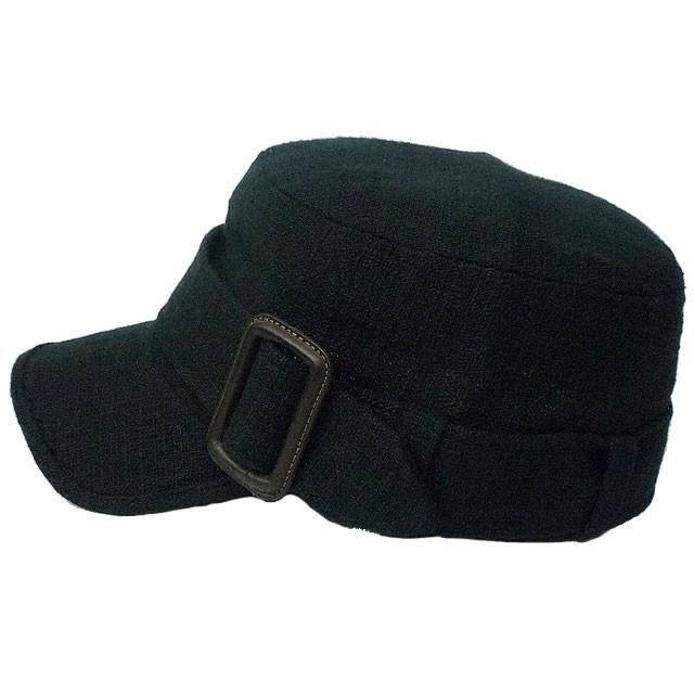 ワークキャップ メンズ   帽子 コットン バックル付(ブラック) レディース ワークキャップ 春夏 秋冬 |  | 01