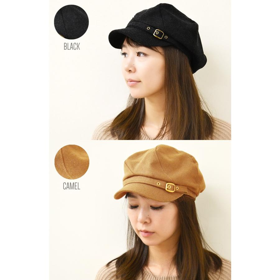 キャスケット レディース   帽子 ウール混 キャスケット 飾りベルト付き スクリュー BM 秋冬 つば付き メール便×1 |  | 02
