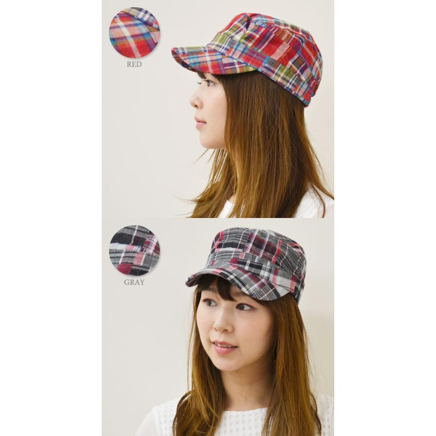 ワークキャップ メンズ   帽子 パッチワーク柄 チェック レディース ワークキャップ 春夏 秋冬 5102 |  | 03