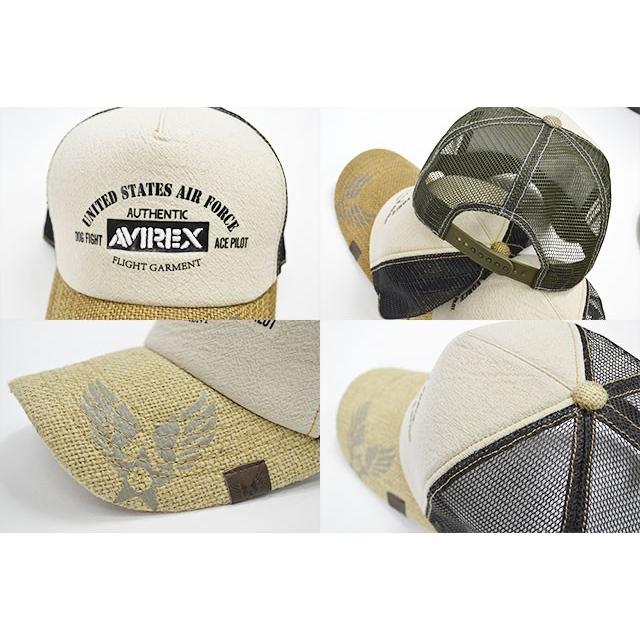 AVIREX メッシュキャップ メンズ   帽子 アビレックス ヘンプ アヴィレックス キャップ CAP アメカジ 春夏 スナップバック |  | 04