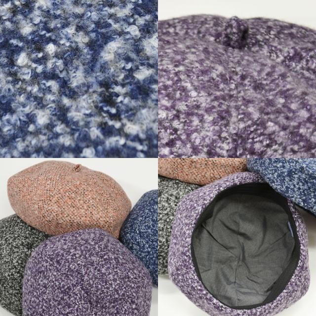 ベレー帽 レディース 【メール便のみ 送料無料 】 帽子 ツイード 全4色 ベレー 秋冬 メール便×1 |  | 04