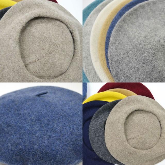 ベレー帽 レディース 【メール便のみ 送料無料 】 帽子 ウール混 薄手 全15色 ベレー 秋冬 メール便×2 |  | 02