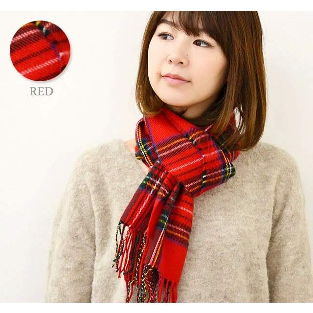 アクリル チェック柄 無地 マフラー  薄手温かい  レディース メンズ 可愛い カワイイ シンプル 秋冬 マフラー  805102 |  | 02