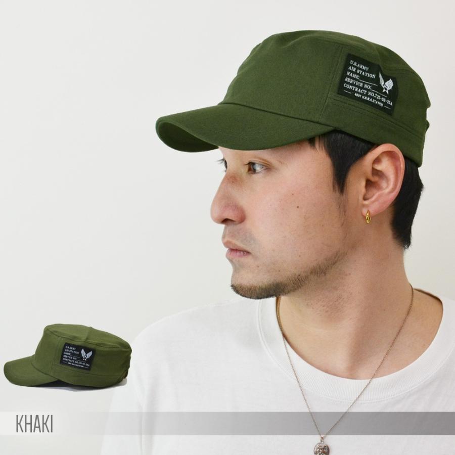 ワークキャップ メンズ   帽子 ツイル コットン ワッペン レディース CAP UVカット ミリタリー 春夏 秋冬 アメカジ 6102 |  | 03