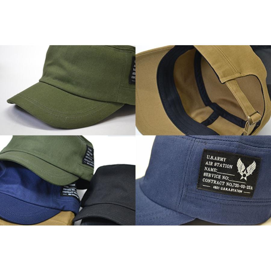 ワークキャップ メンズ   帽子 ツイル コットン ワッペン レディース CAP UVカット ミリタリー 春夏 秋冬 アメカジ 6102 |  | 07