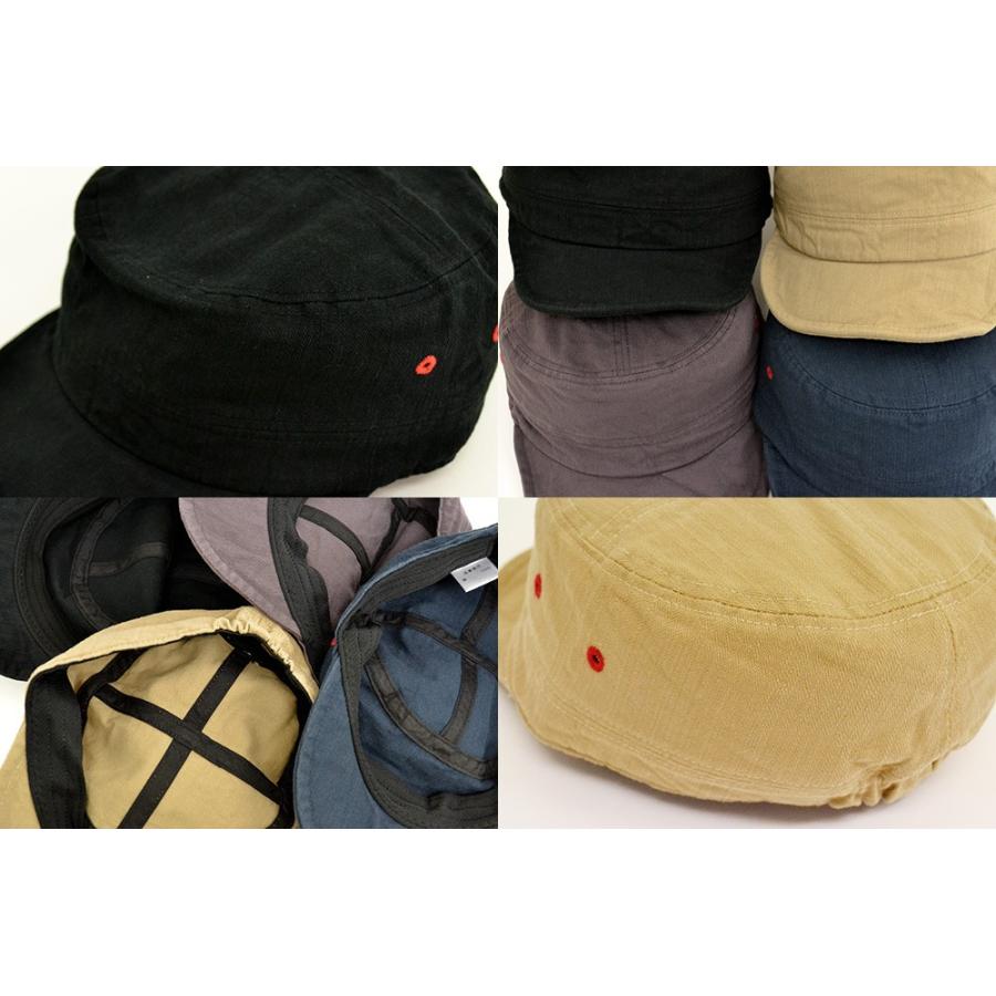 ワークキャップ メンズ 【メール便のみ 送料無料 】 帽子 ソフトワイヤー入りツバ コットン |  | 04