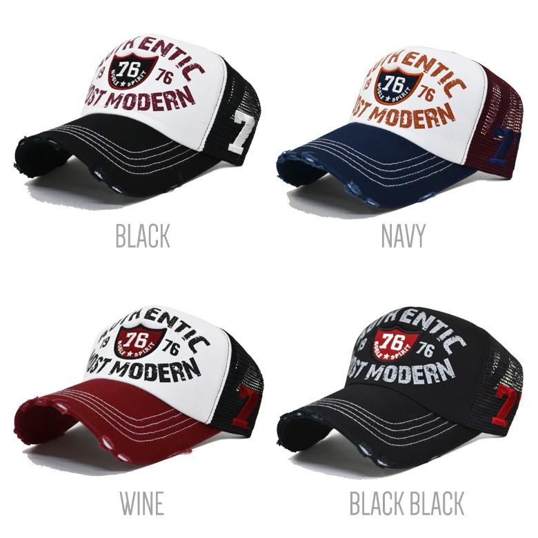 帽子 メッシュキャップ メンズ 【 送料無料 】 76ワッペン キャップ CAP メンズ UVカット 紫外線対策 アメリカン 春夏 |  | 01