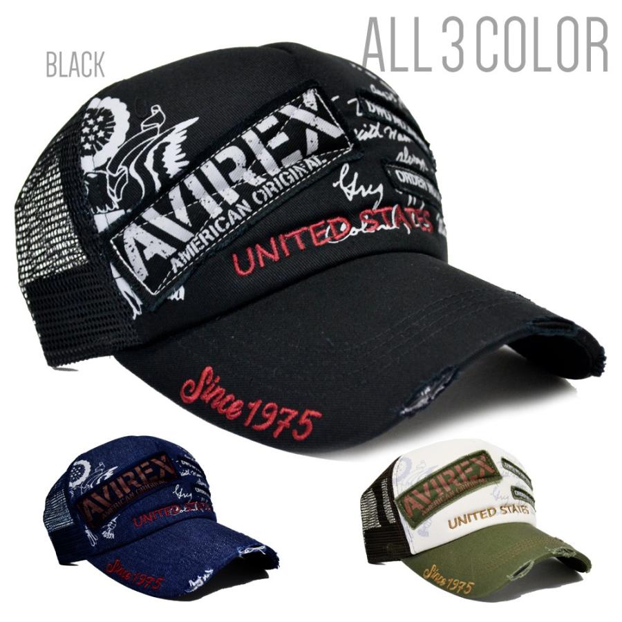 帽子 メッシュキャップ AVIREX 0800 アビレックス キャップ CAP PUレザーバックベルト メンズ 【メール便不可】　　 | 