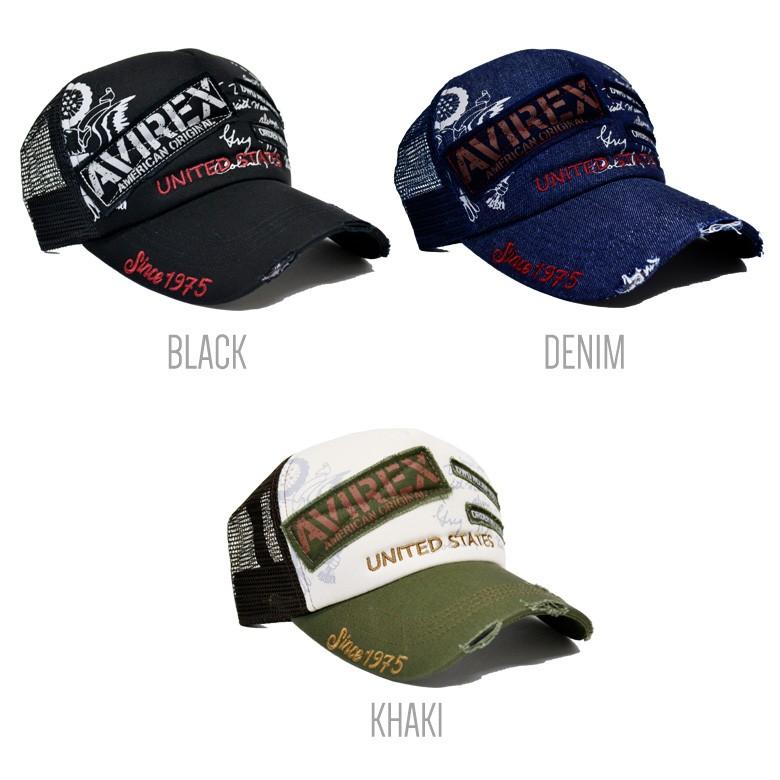 帽子 メッシュキャップ AVIREX 0800 アビレックス キャップ CAP PUレザーバックベルト メンズ 【メール便不可】　　 |  | 01