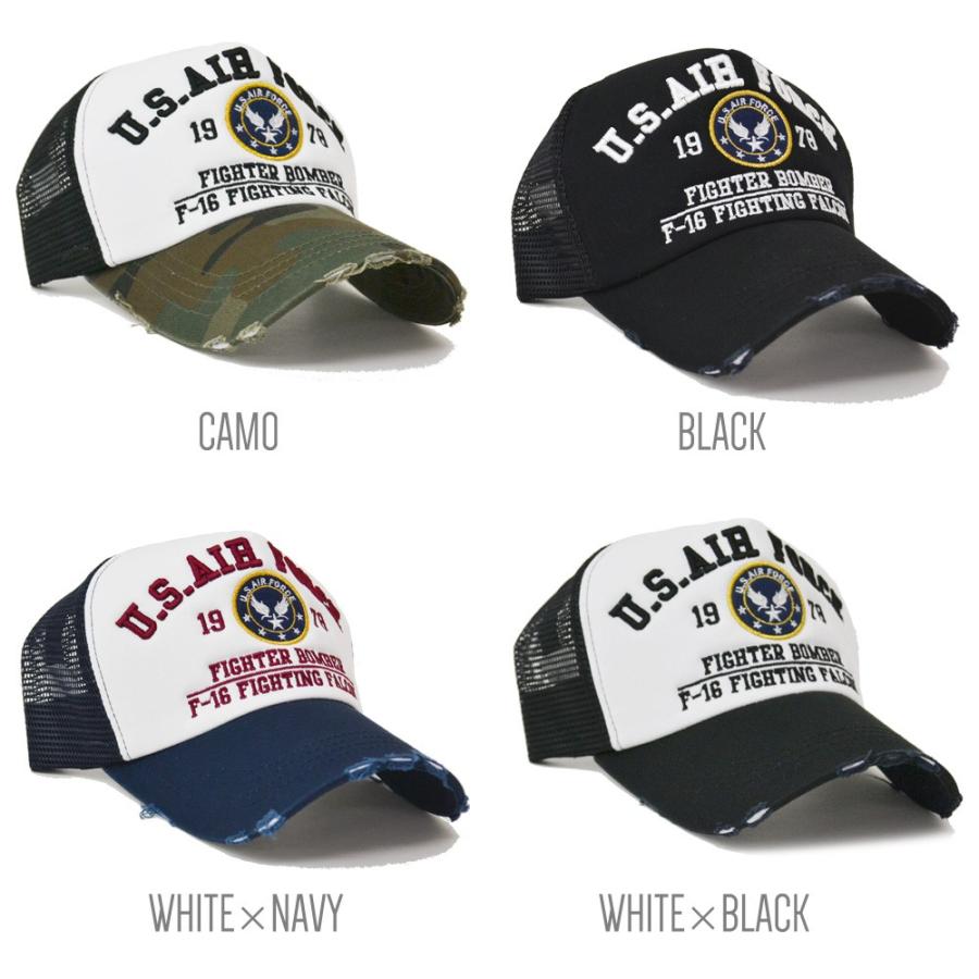 帽子 メッシュキャップ メンズ【 送料無料 】 U.S.AIR FORCE ミリタリー 　スナップバック   春夏 オールシーズン フリーサイズ |  | 02