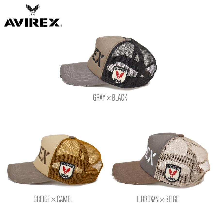 帽子 メッシュキャップ キャップ アビレックス AVIREX CAP ビッグロゴ 刺繍 バックベルト バイカラー メンズ UVカット 紫外線対策 アメリカン | AVIREX | 03