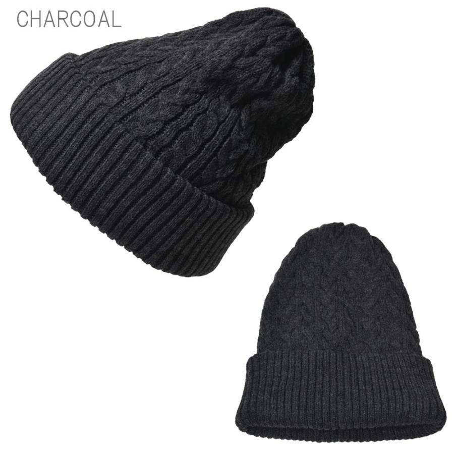 アクリル ケーブル編み＆リブ編み メンズ レディース 【メール便選択で