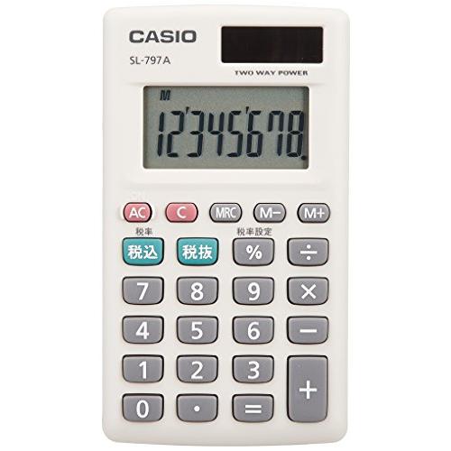 カシオ パーソナル電卓 税計算 カードタイプ 8桁 SL-797A-N｜bloomgate｜02