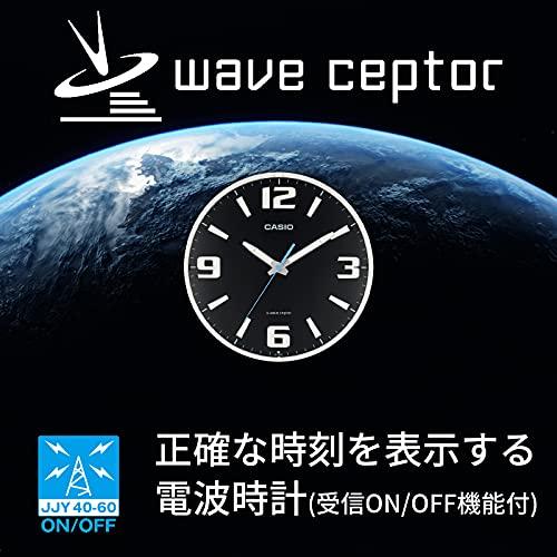 CASIO(カシオ) 掛け時計 電波時計 黒 アナログ 夜間秒針停止 CASIO(カシオ) 掛け時計 電波時計 黒 アナログ 夜間秒針停止