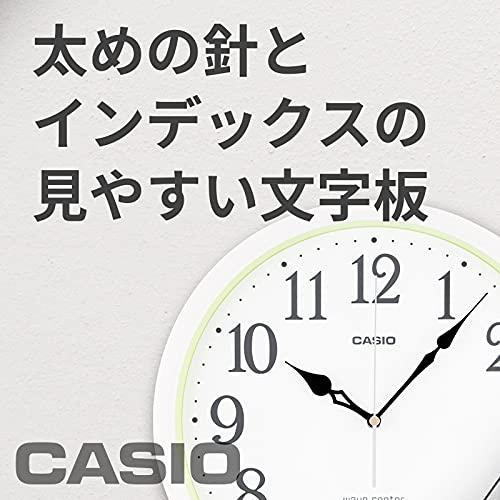 CASIO(カシオ) 掛け時計 電波 ホワイト 直径30.5cm アナログ 夜間秒針