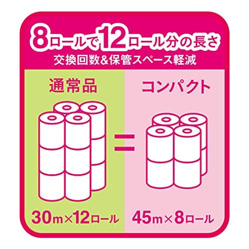 エリエール トイレットペーパー ダブル 1.5倍巻き 45m×32ロール(8ロール×4パック) リラックス感のある香り ハーフケース｜bloomgate｜07