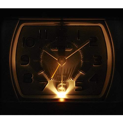 リズム 目覚まし時計 大音量 ベル音 アラーム バックライト付き 連続秒針 8RA647SR02 |  | 02