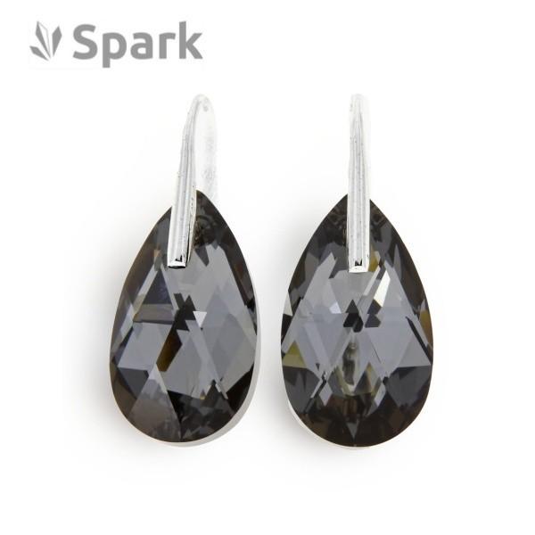 Spark☆スパーク ドロップ ピアス 『スワロフスキー社製 クリスタル』 公式タグ付き シルバー・ナイト 女性 誕生日 プレゼント ギフト KW610622SN