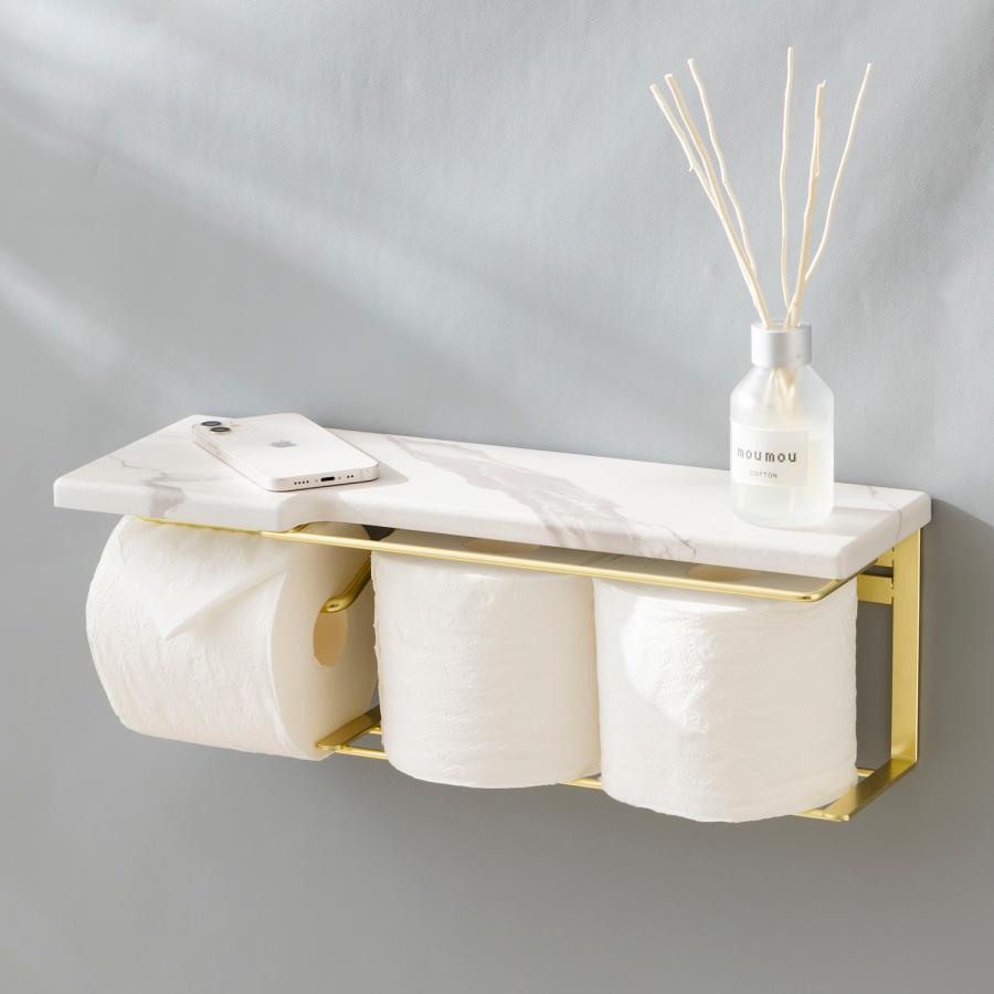 トイレットペーパーホルダー（ストックタイプ）大理石柄(ゴールドメッキ)　SIN-36GLD |  | 04