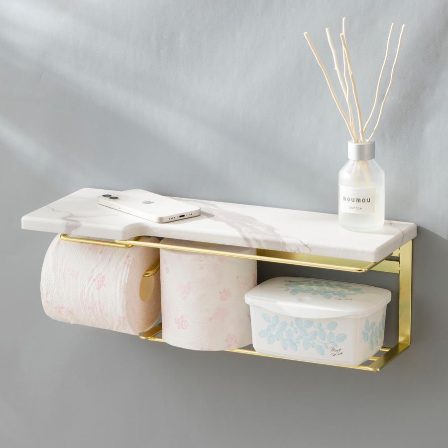 トイレットペーパーホルダー（ストックタイプ）大理石柄(ゴールドメッキ)　SIN-36GLD |  | 03