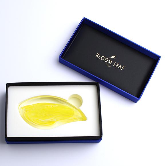 かっさ フェイスケア ボディーケア マッサージ ガラス 誕生日 プレゼント カッサ 「Leaf」−ミモザー−　江戸硝子 かっさプレート |  | 02