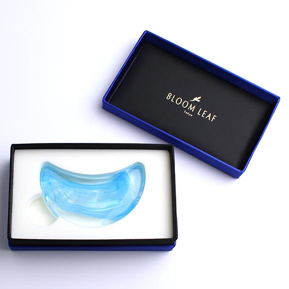 かっさ フェイスケア ボディーケア マッサージ ガラス 誕生日 プレゼント カッサ 「Moon」−セルリアン−　江戸硝子 かっさプレート |  | 02