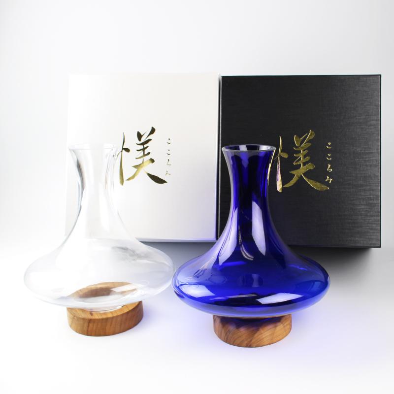 クリスタル　デキャンタ　「こころみ」　瑠璃　小樽硝子 |  | 01