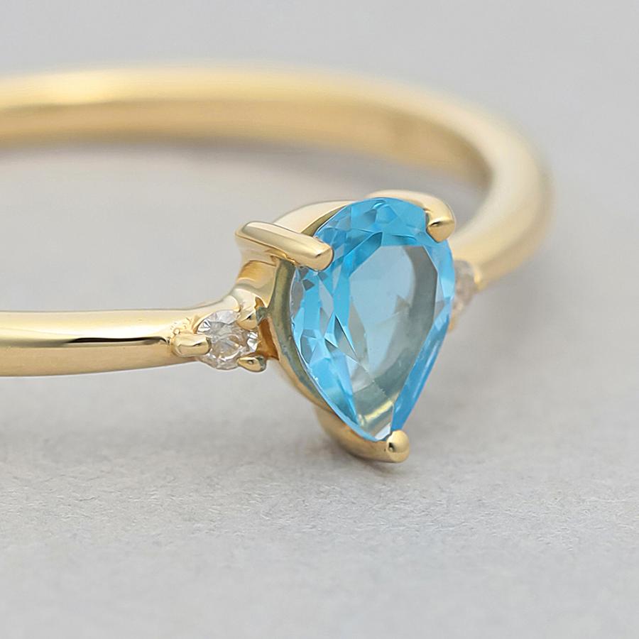 ESTELLE エステール 指輪 リング レディース 10金 K10 ブルートパーズ